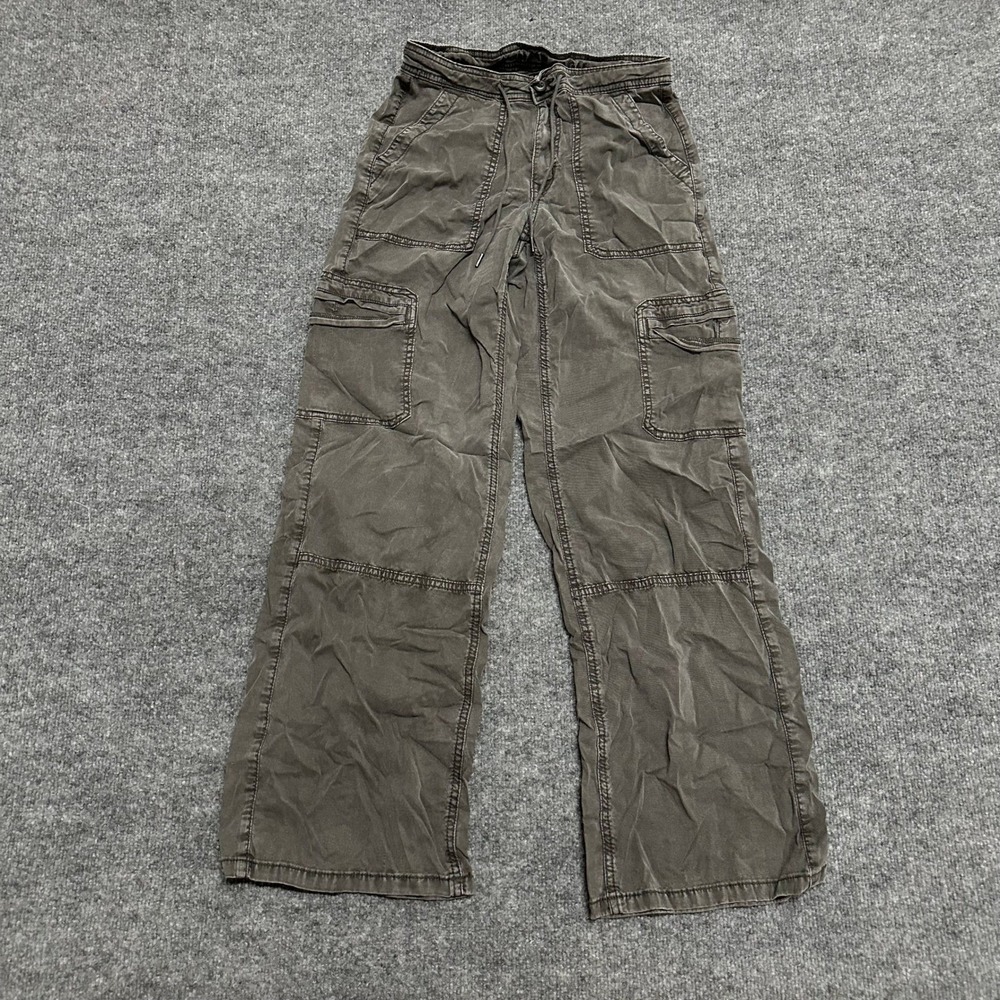 American Eagle Cargo Pants Womens Size 0 Gray Lyocell Blend Drawstring Utility